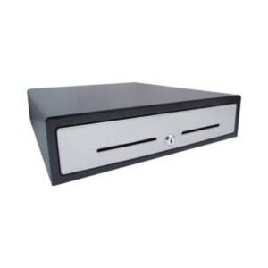 VPOS EC410 Cash Drawer Black with Stainless Steel Front 24V